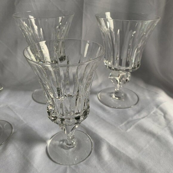 Tiffin Franciscan Princeton 17578 3 Wine Goblets 3 Water Goblets Vintage 1960's - Picture 4 of 15